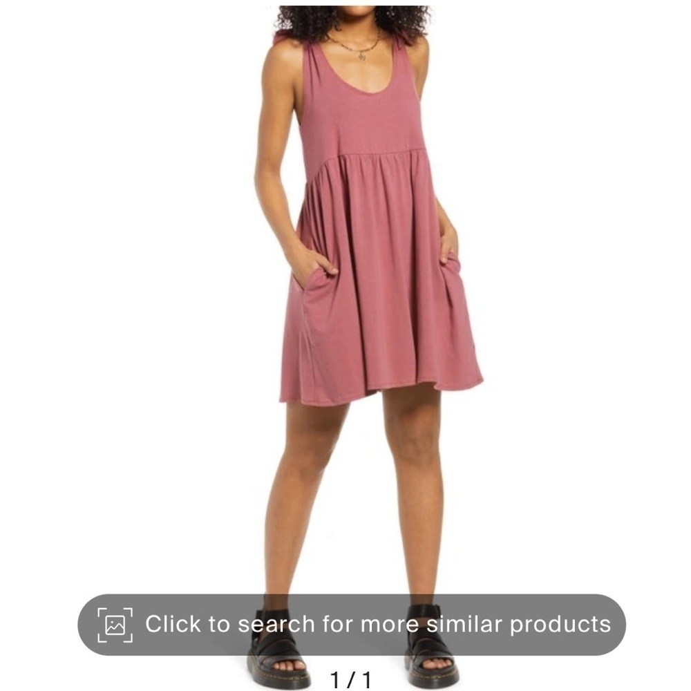 Lulus Don't Worry Tie Shoulder‎ Babydoll Dress